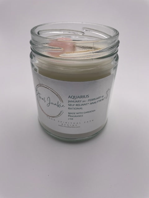 Aquarius Crystal Healing Candle 8oz