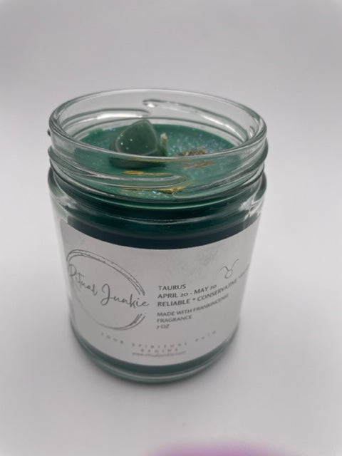 Taurus Healing Crystal Candle 8oz